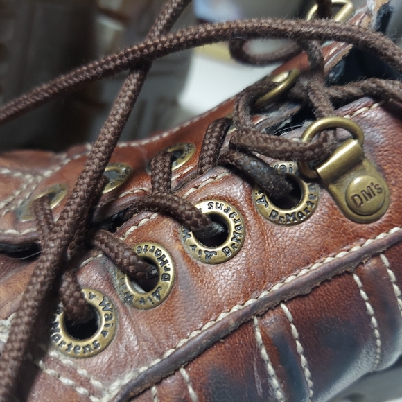 Vintage Dr. Martens Chunky 9764 Oxford Brown Leather Shoes Men's Size 6 Doc - Picture 5 of 14